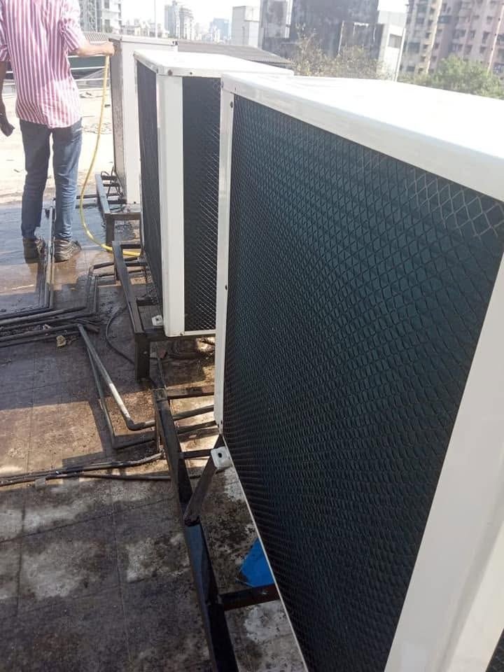Outdoor unit coils after servicing