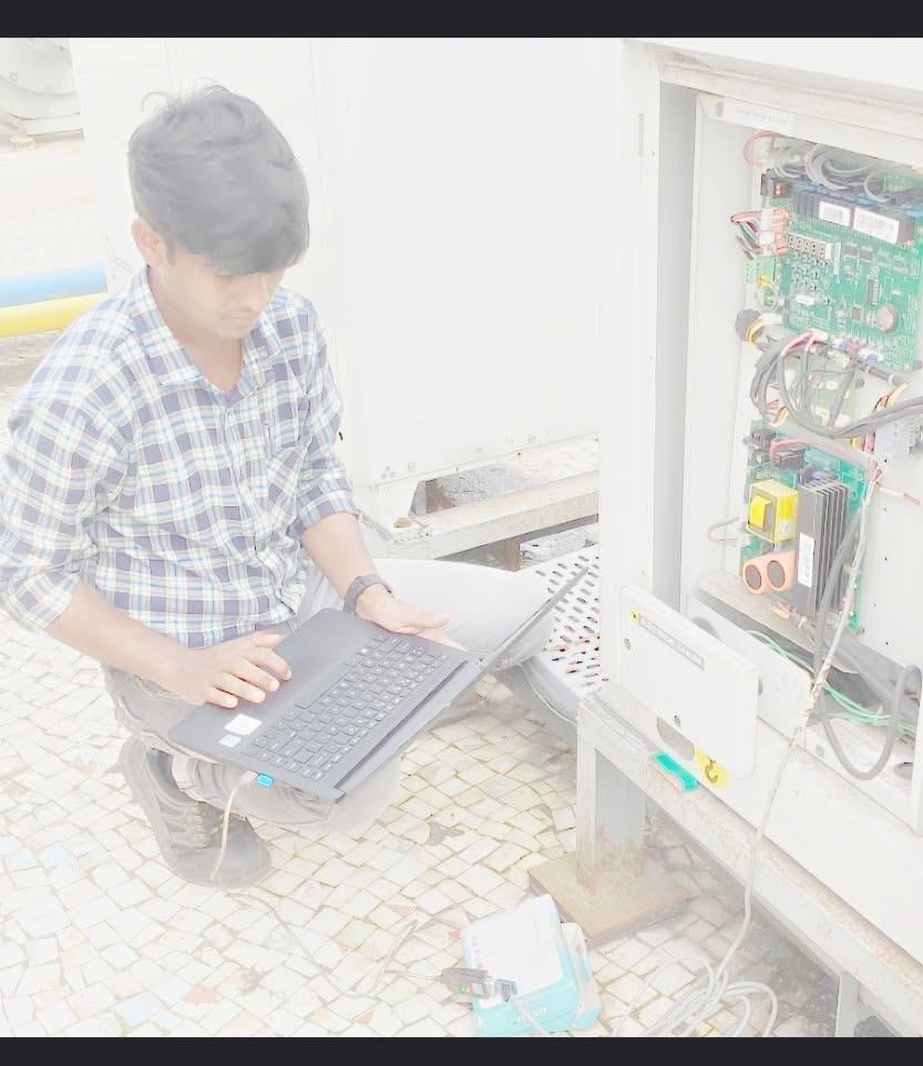 VRF unit addressing with laptop